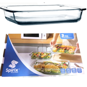 Fuente Bandeja para Horno de Vidrio Templado 3 Unidades