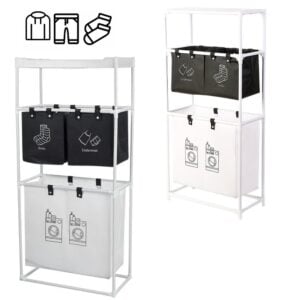 Cesta De Ropa Sucia 4 Compartimentos Multifunción